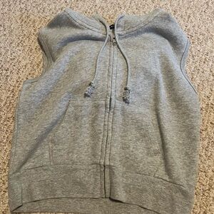 Brandy melville sweater zip vest gray